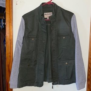 Never worn, large, forest green jacket.